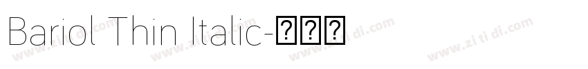Bariol Thin Italic字体转换